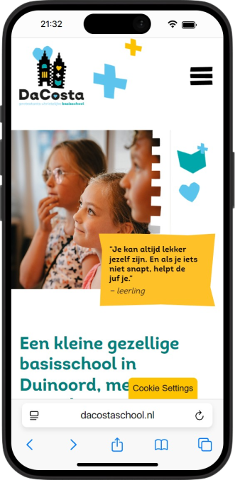 Mobiele weergave van Da Costaschool